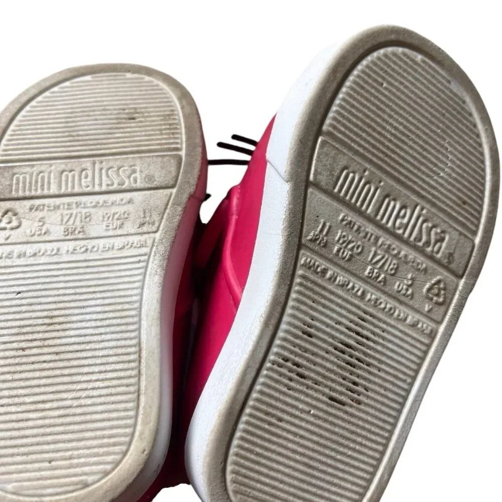 Mini Melissa Toddler Pink Cat Shoes Size 5